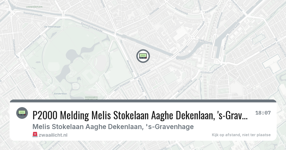 P2000 Melding Melis Stokelaan Aaghe Dekenlaan, 's-Gravenhage — 23 jun 2026