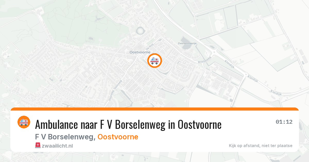 Ambulance naar F V Borselenweg in Oostvoorne — 15 mrt 2026