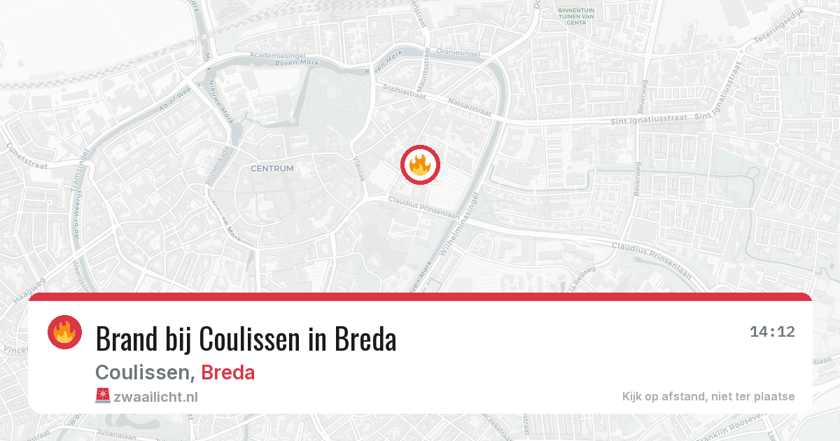 Brand bij Coulissen in Breda — 9 mei 2026