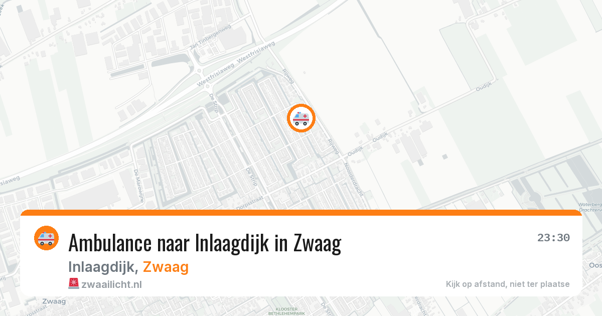 Ambulance naar Inlaagdijk in Zwaag — 3 aug 2026