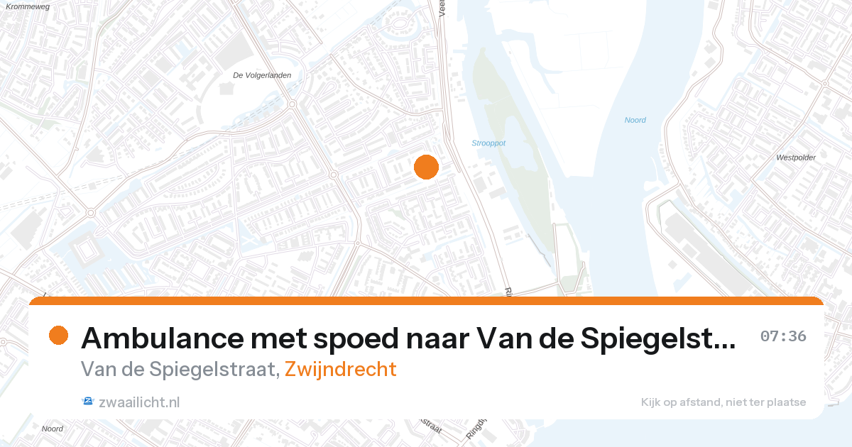 Ambulance met spoed naar Van de Spiegelstraat in Zwijndrecht — 27 aug 2026
