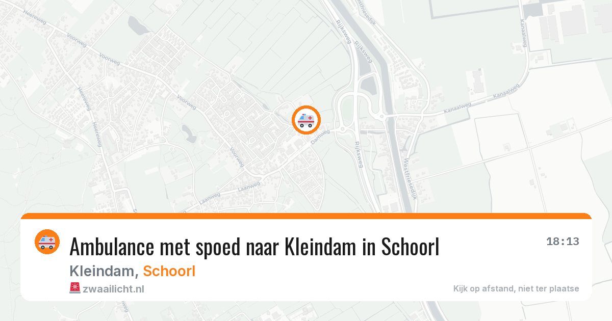 Ambulance met spoed naar Kleindam in Schoorl — 27 jan 2026