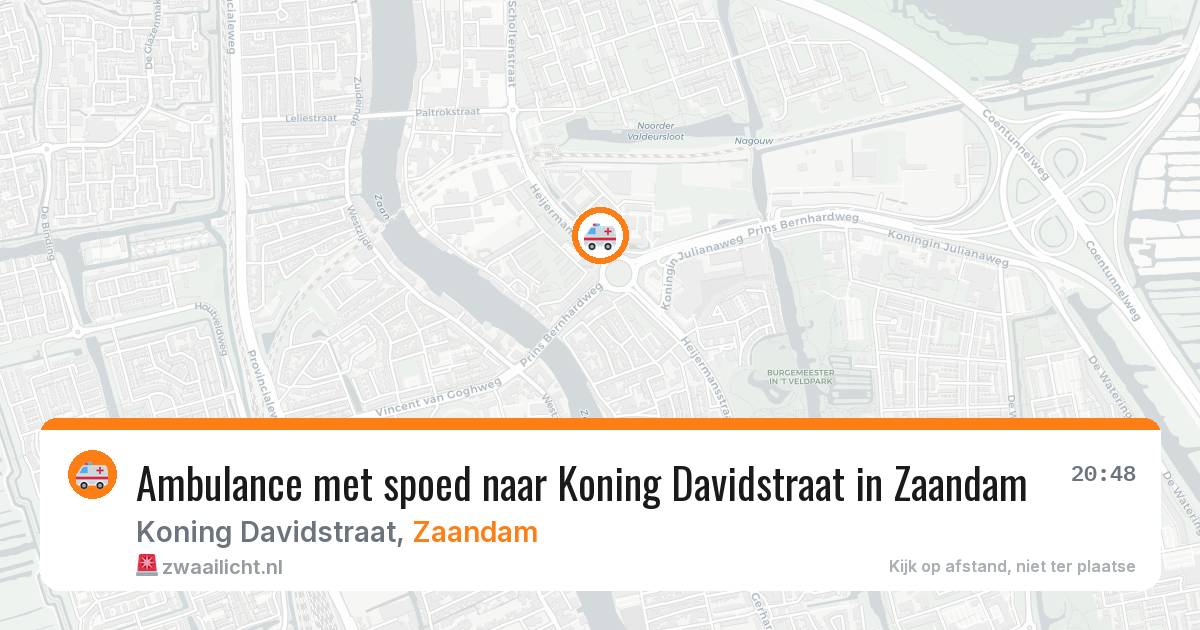 Ambulance met spoed naar Koning Davidstraat in Zaandam — 26 apr 2026