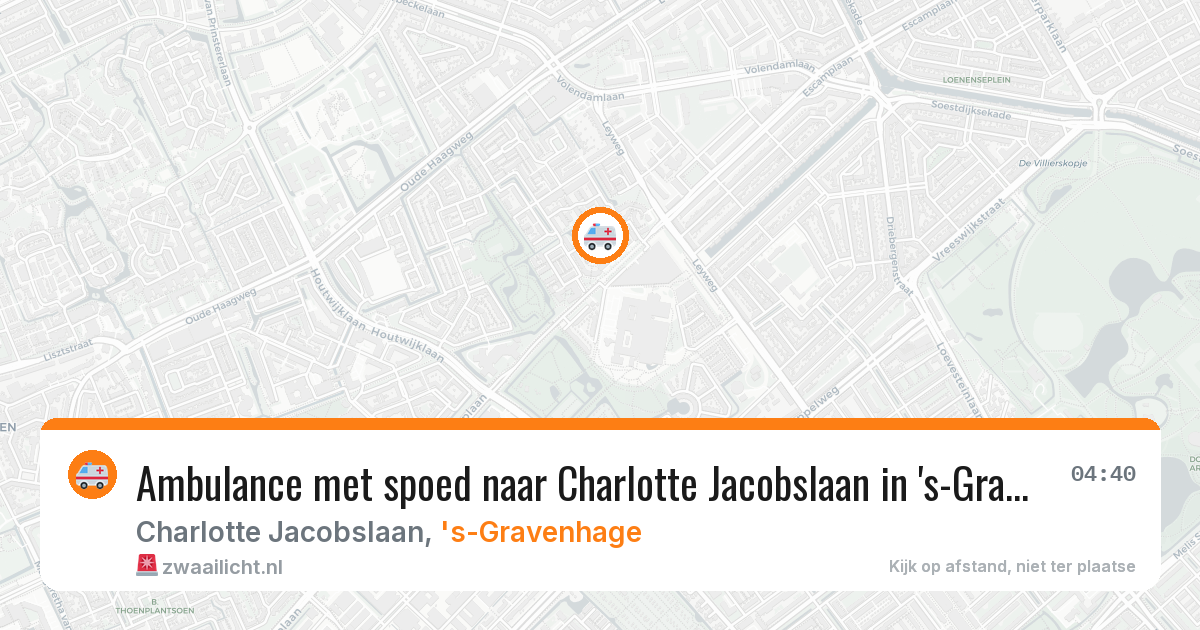 Ambulance met spoed naar Charlotte Jacobslaan in 's-Gravenhage — 23 feb 2026