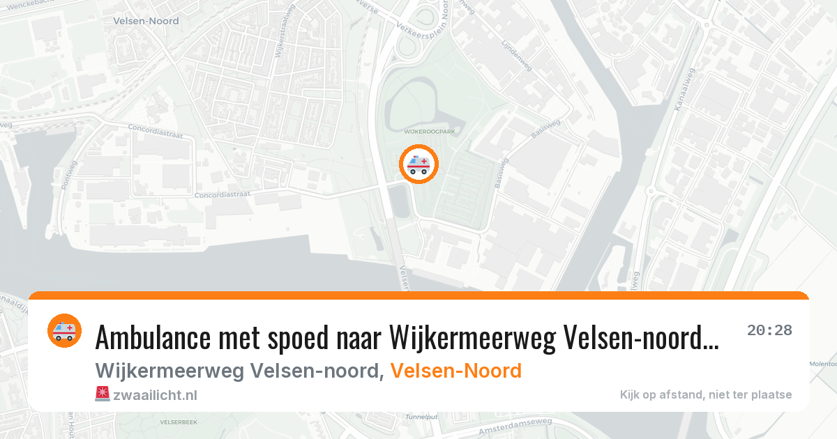Ambulance met spoed naar Wijkermeerweg Velsen-noord in Velsen-Noord — 29 jun 2026