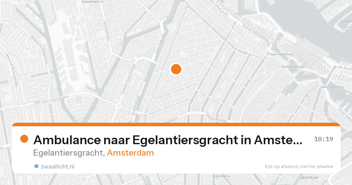 Ambulance naar Egelantiersgracht in Amsterdam — 16 aug 2026