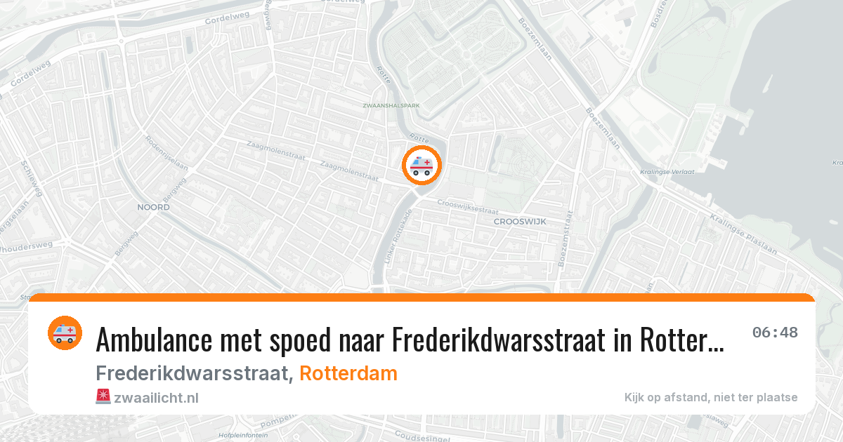 Ambulance met spoed naar Frederikdwarsstraat in Rotterdam — 3 jun 2026