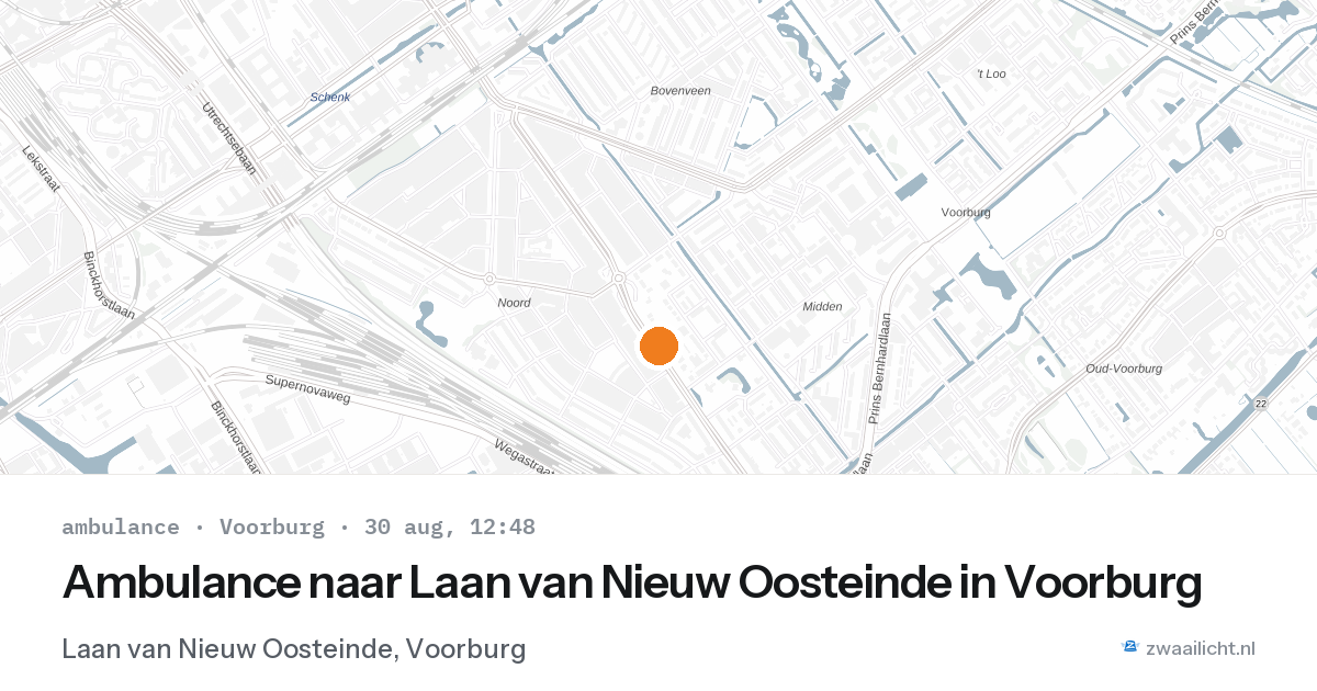 Ambulance naar Laan van Nieuw Oosteinde in Voorburg — 30 aug 2026