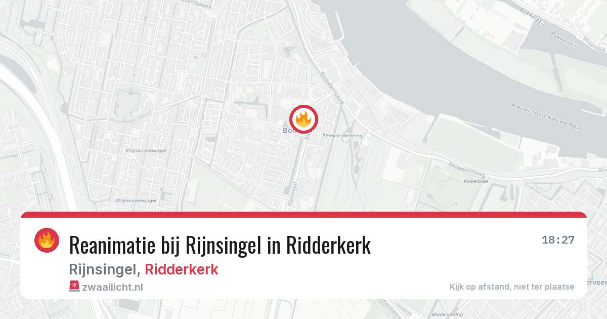 Reanimatie bij Rijnsingel in Ridderkerk — 18 jun 2026