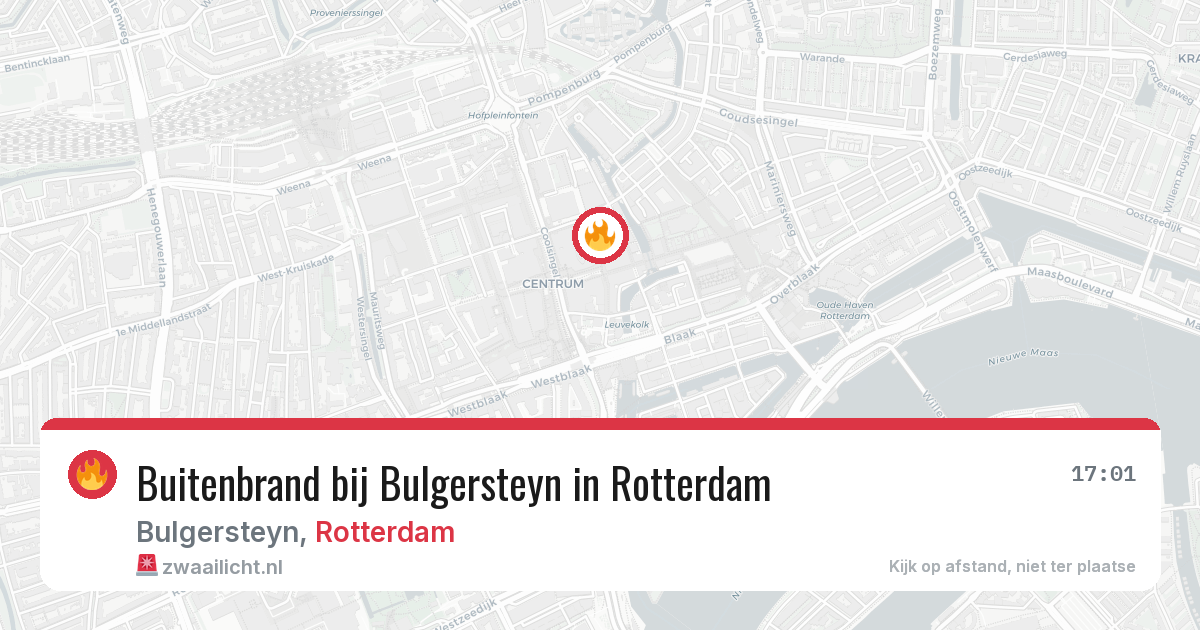 Buitenbrand bij Bulgersteyn in Rotterdam — 12 apr 2026