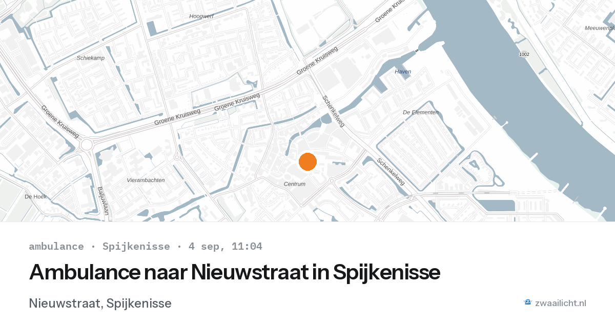 Ambulance naar Nieuwstraat in Spijkenisse — 4 sep 2026