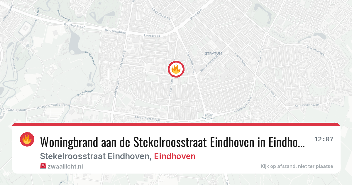 Woningbrand aan de Stekelroosstraat Eindhoven in Eindhoven — 31 mrt 2026