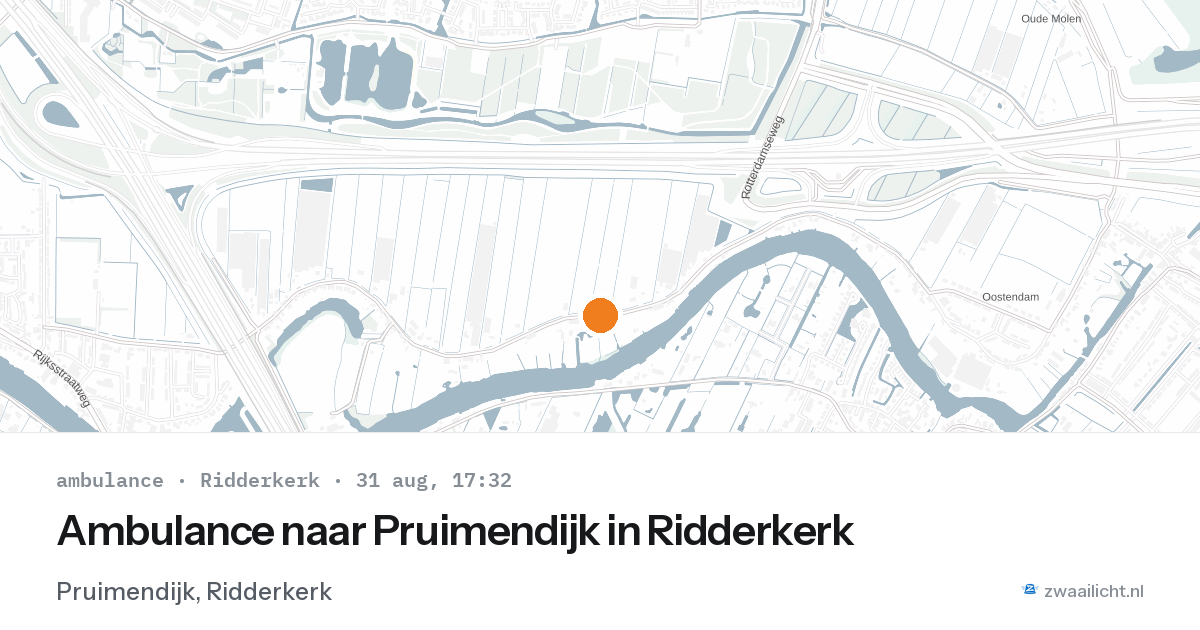Ambulance naar Pruimendijk in Ridderkerk — 31 aug 2026