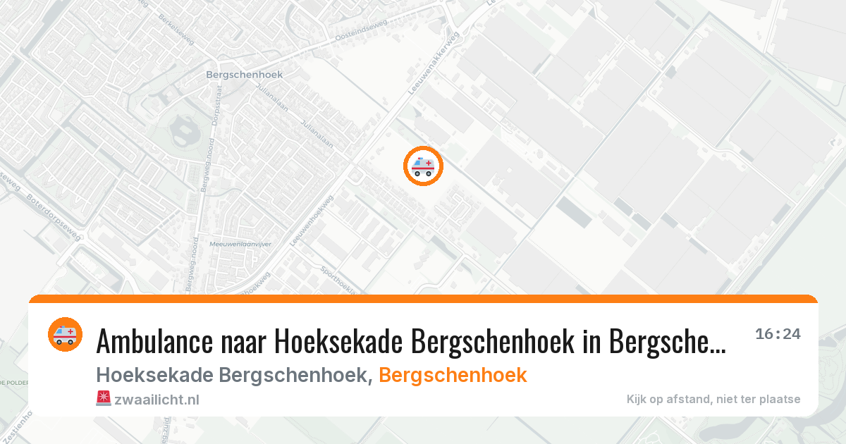 Ambulance naar Hoeksekade Bergschenhoek in Bergschenhoek — 21 jul 2026