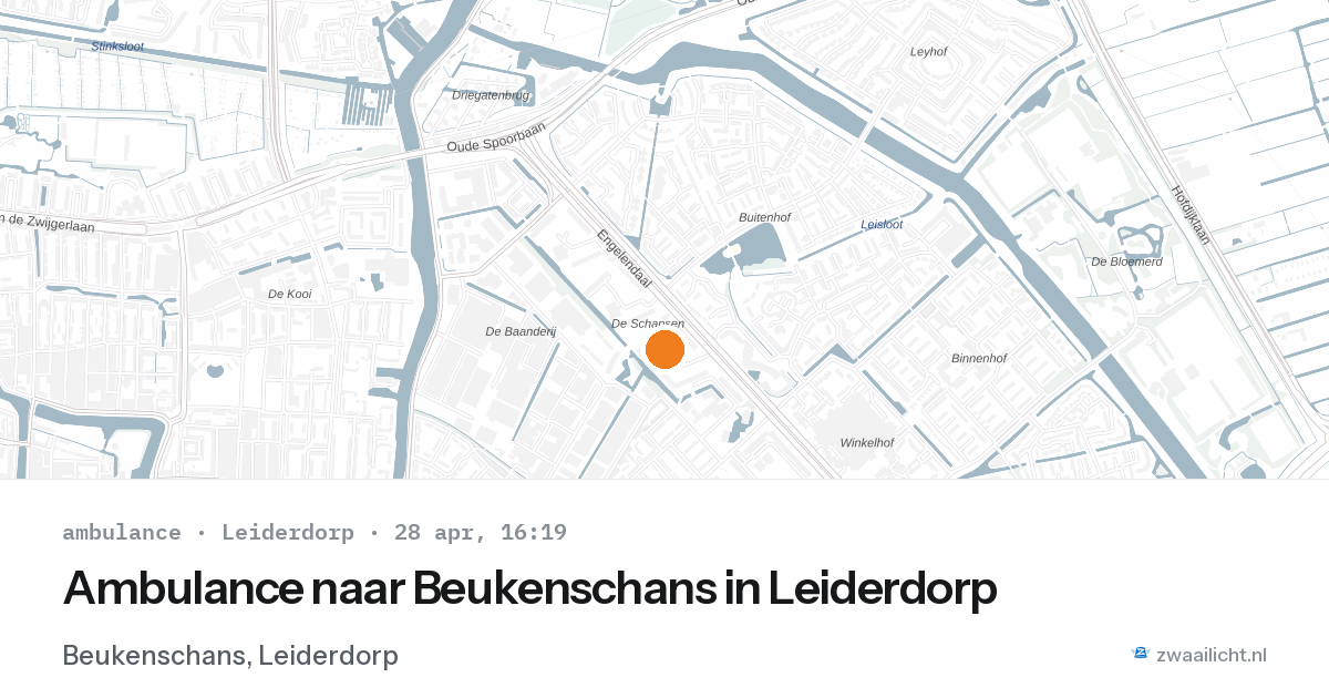 Ambulance naar Beukenschans in Leiderdorp — 28 apr 2026