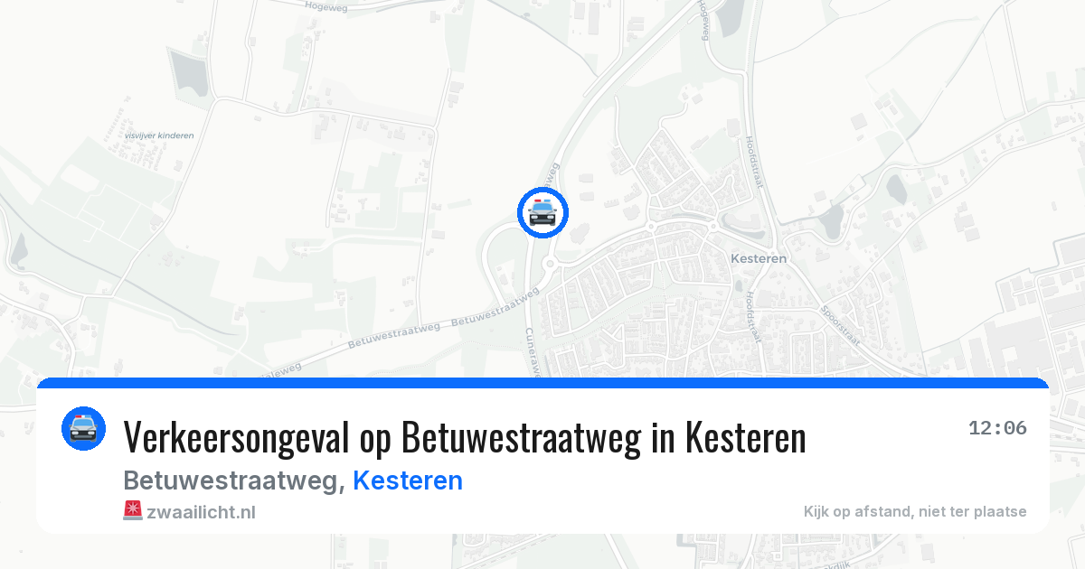 Verkeersongeval op Betuwestraatweg in Kesteren — 13 feb 2026
