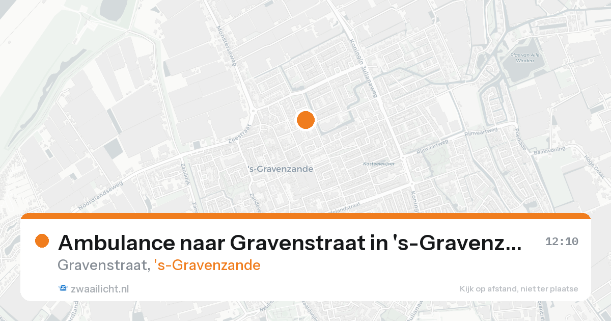 Ambulance naar Gravenstraat in 's-Gravenzande — 15 aug 2026