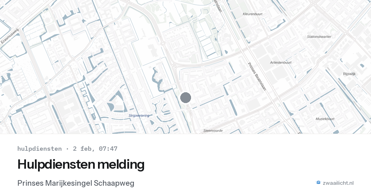 Hulpdiensten melding — 2 feb 2026