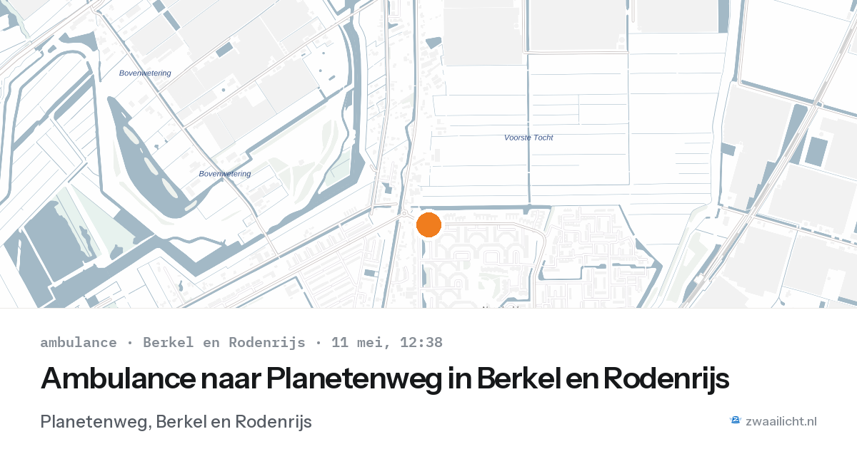Ambulance naar Planetenweg in Berkel en Rodenrijs — 11 mei 2026