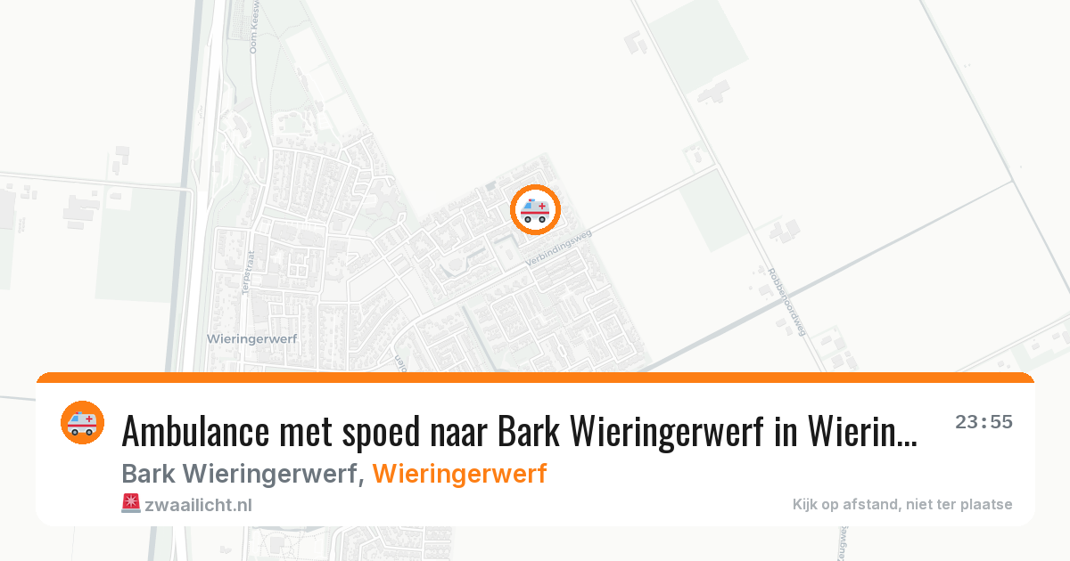 Ambulance met spoed naar Bark Wieringerwerf in Wieringerwerf — 7 jun 2026