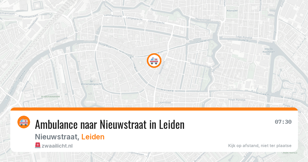 Ambulance naar Nieuwstraat in Leiden — 19 mei 2026
