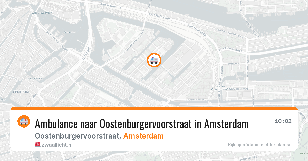 Ambulance naar Oostenburgervoorstraat in Amsterdam — 10 jun 2026