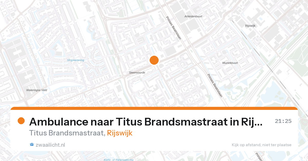 Ambulance naar Titus Brandsmastraat in Rijswijk — 28 aug 2026