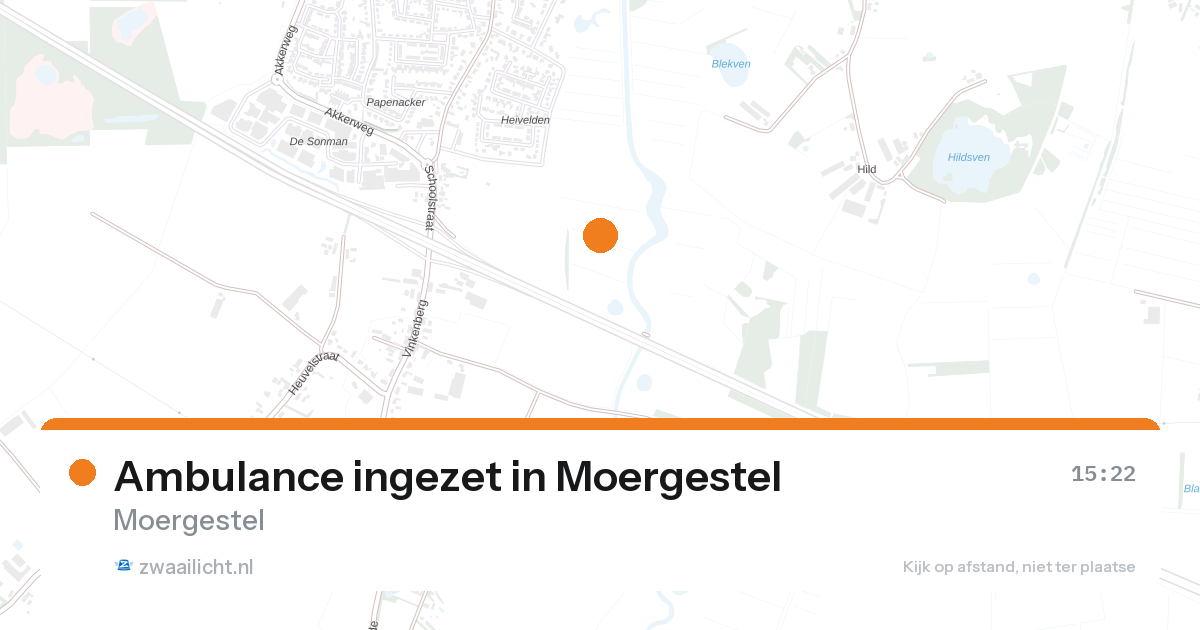 Ambulance ingezet in Moergestel — 25 aug 2026