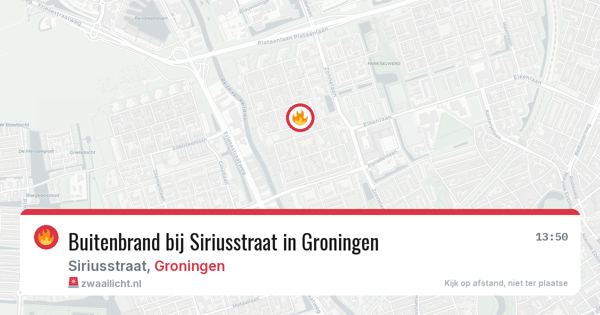 Buitenbrand bij Siriusstraat in Groningen — 2 aug 2026