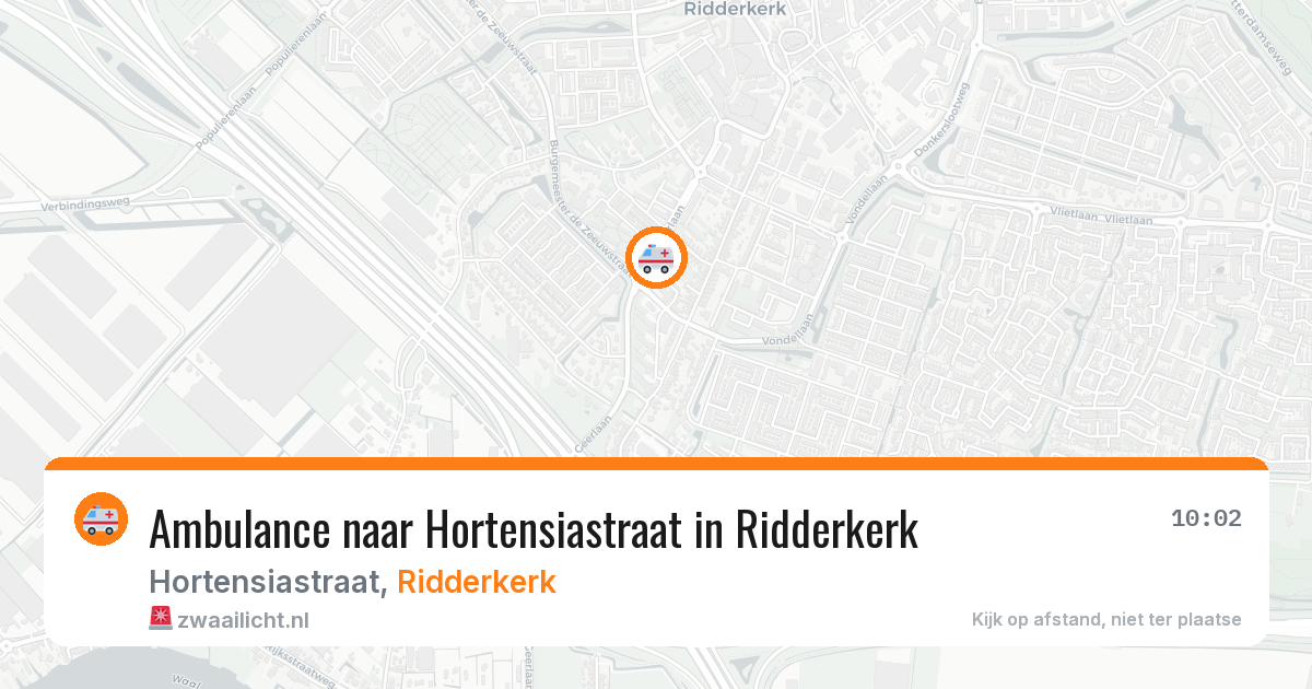 Ambulance naar Hortensiastraat in Ridderkerk — 7 jun 2026