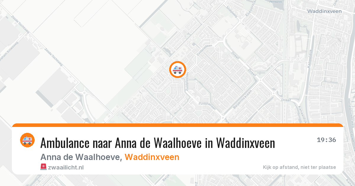 Ambulance naar Anna de Waalhoeve in Waddinxveen — 31 jul 2026