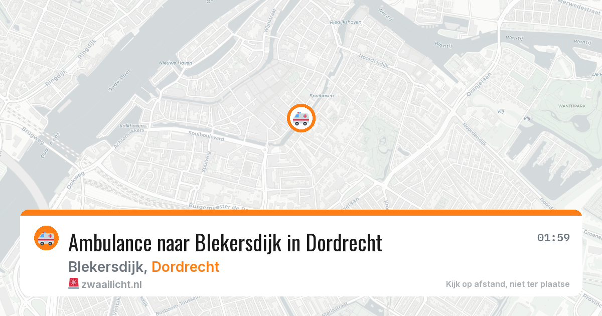 Ambulance naar Blekersdijk in Dordrecht — 16 jul 2026