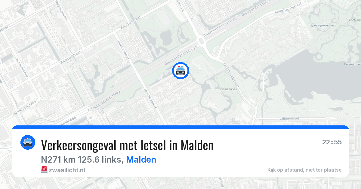 Verkeersongeval met letsel in Malden — 20 jan 2026
