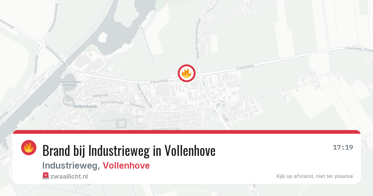 Brand bij Industrieweg in Vollenhove — 26 jun 2026