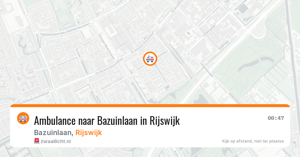 Ambulance naar Bazuinlaan in Rijswijk — 30 jun 2026