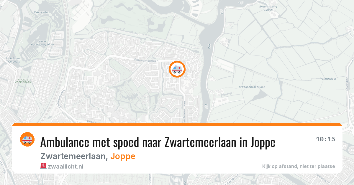 Ambulance met spoed naar Zwartemeerlaan in Joppe — 13 apr 2026