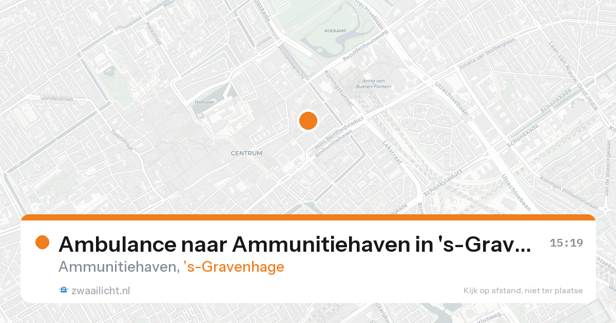 Ambulance naar Ammunitiehaven in 's-Gravenhage — 23 aug 2026