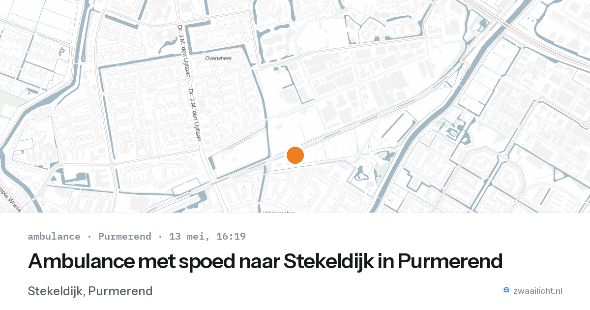 Ambulance met spoed naar Stekeldijk in Purmerend — 13 mei 2026