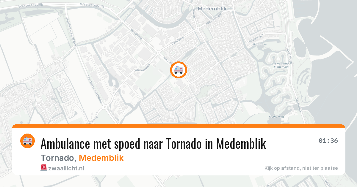 Ambulance met spoed naar Tornado in Medemblik — 18 jul 2026