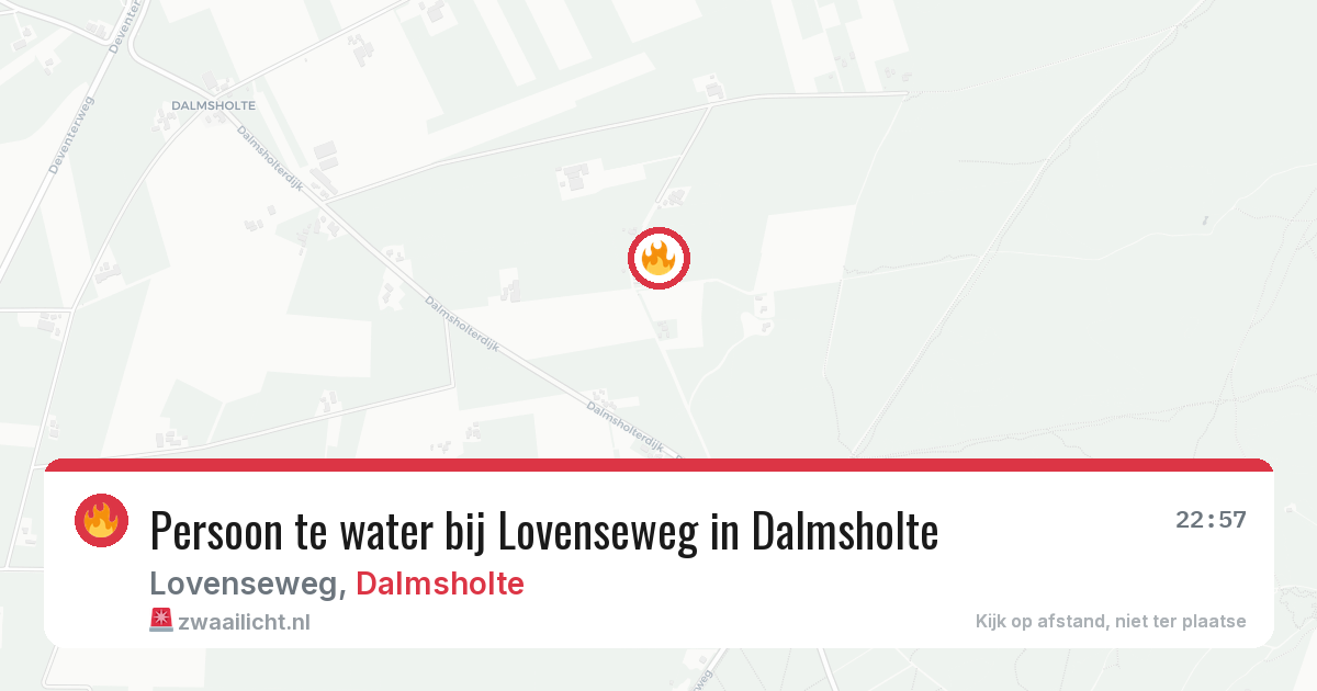 Persoon te water bij Lovenseweg in Dalmsholte — 1 jul 2026
