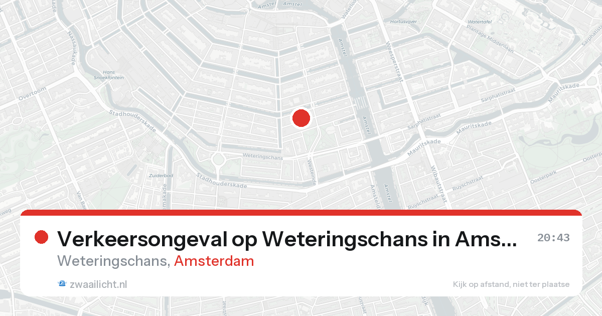 Verkeersongeval op Weteringschans in Amsterdam — 30 jan 2026