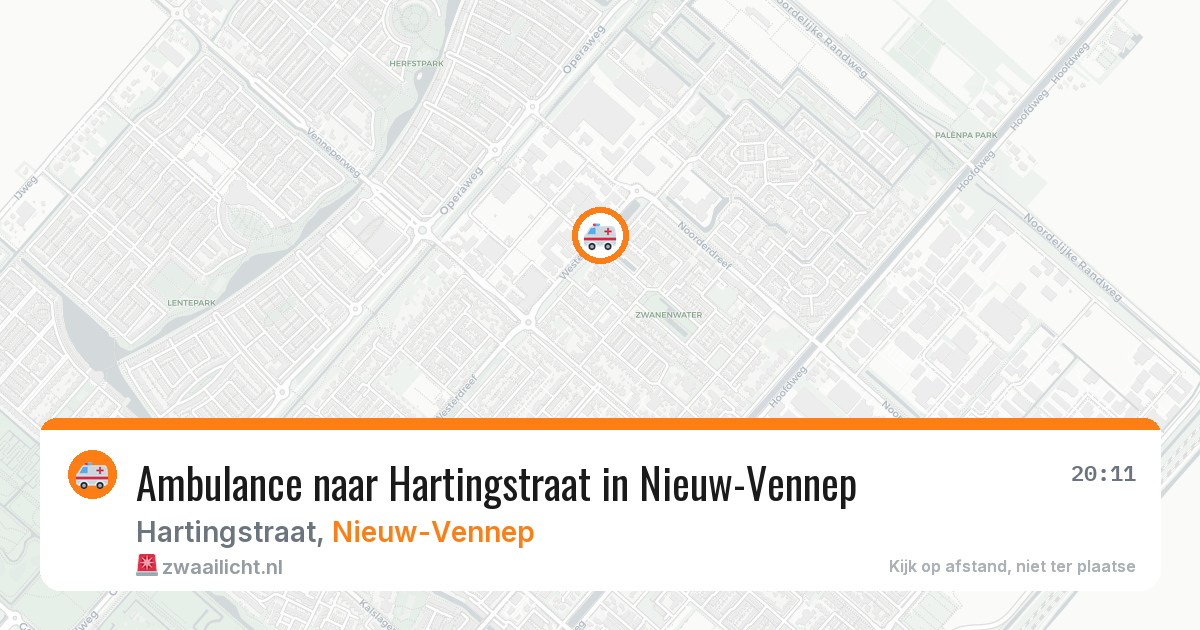 Ambulance naar Hartingstraat in Nieuw-Vennep — 29 jan 2026