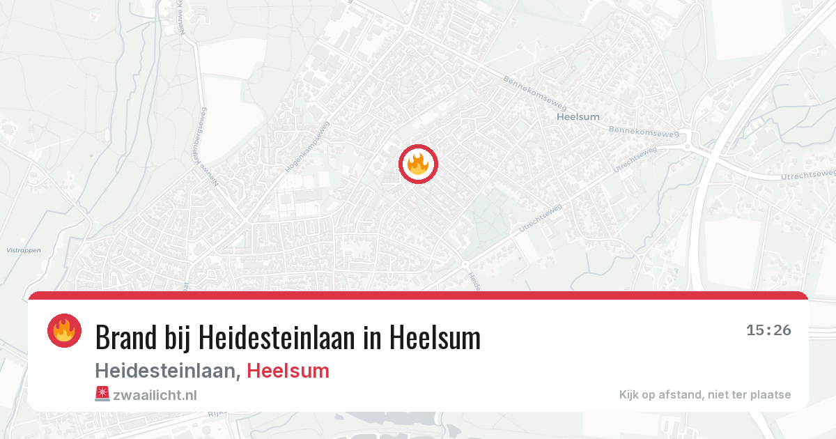 Brand bij Heidesteinlaan in Heelsum — 18 feb 2026