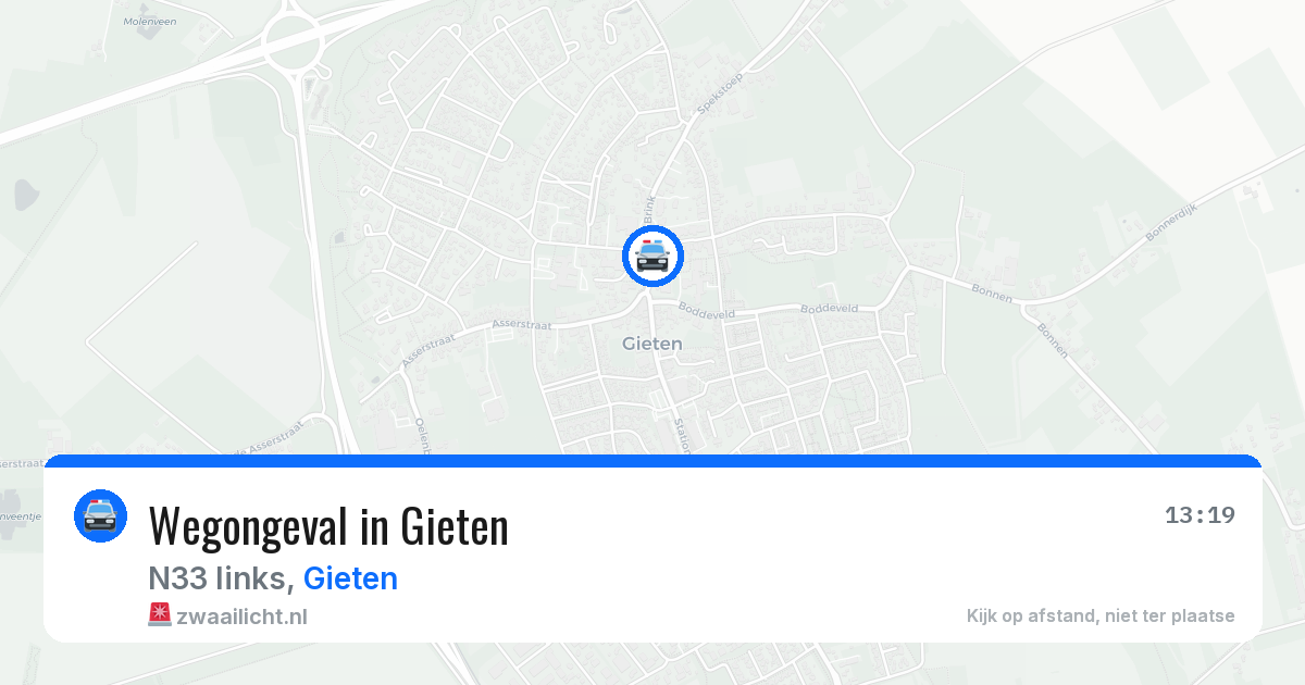 Wegongeval in Gieten — 24 jan 2026