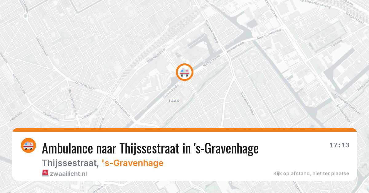 Ambulance naar Thijssestraat in 's-Gravenhage — 15 mei 2026