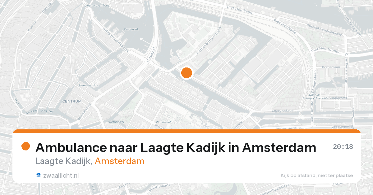Ambulance naar Laagte Kadijk in Amsterdam — 25 mei 2026