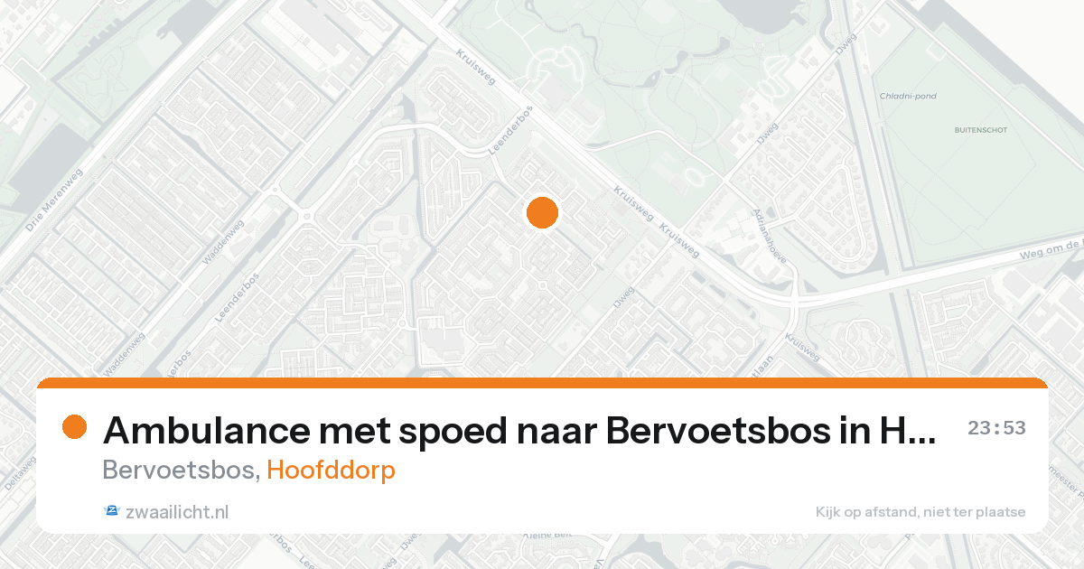 Ambulance met spoed naar Bervoetsbos in Hoofddorp — 1 jun 2026