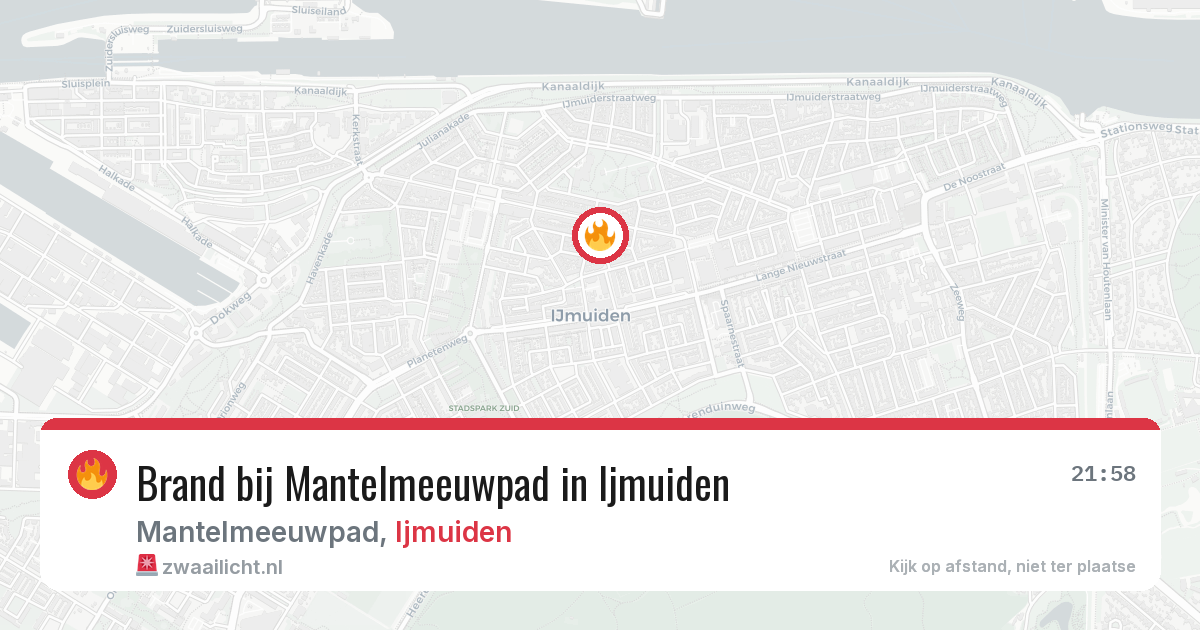 Brand bij Mantelmeeuwpad in Ijmuiden — 25 mei 2026