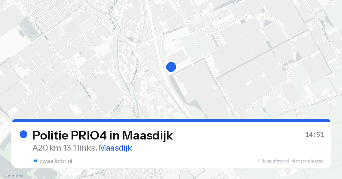 Politie PRIO4 in Maasdijk — 19 aug 2026 | 🚨 Zwaailicht.nl
