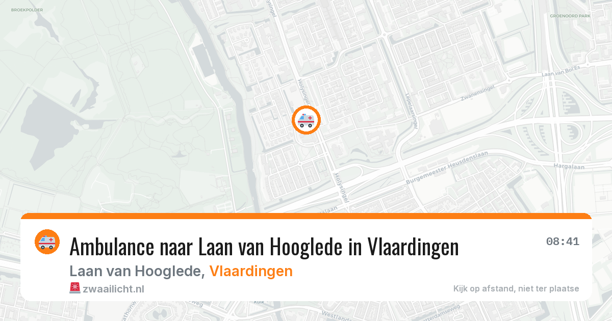 Ambulance naar Laan van Hooglede in Vlaardingen — 30 mrt 2026